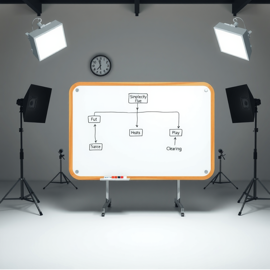 Ένα απλό διάγραμμα ροής σε έναν πίνακα, που αντιπροσωπεύει την απλότητα και τη σαφήνεια.